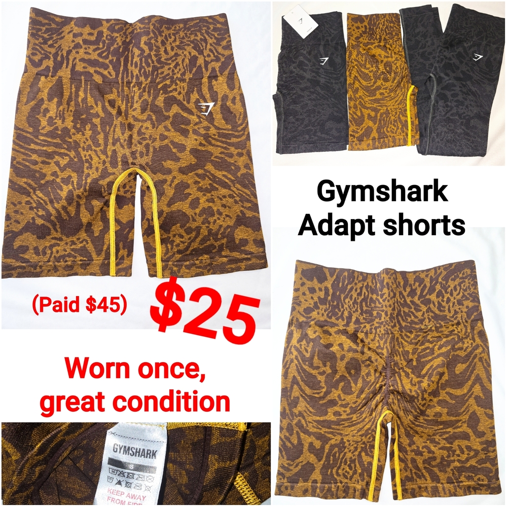 Gymshark Women's Brown Camo Athletic Shorts